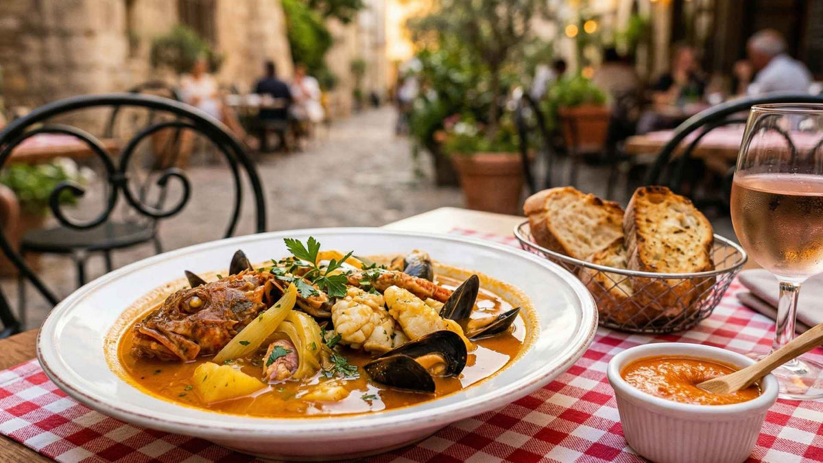 Bouillabaisse marseillaise traditionnelle à la rouille