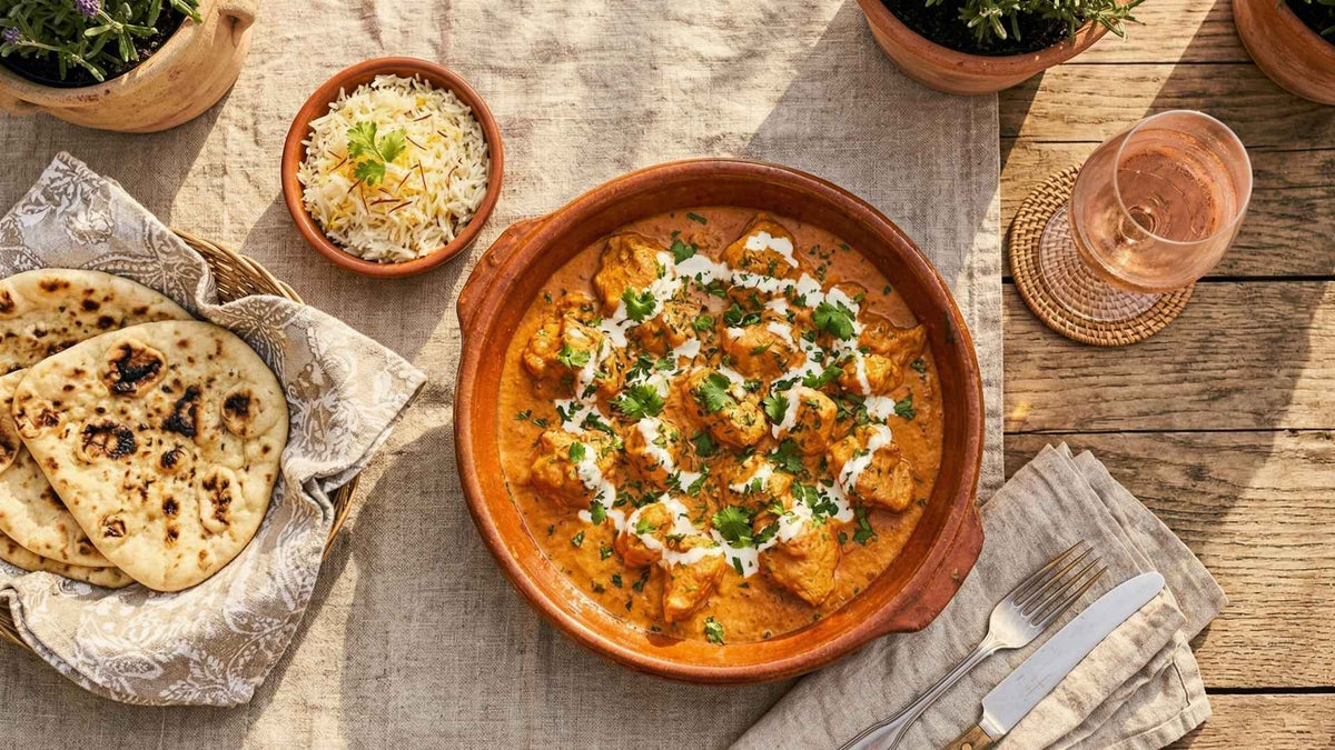 Butter chicken indien à la sauce tomate épicée et crème