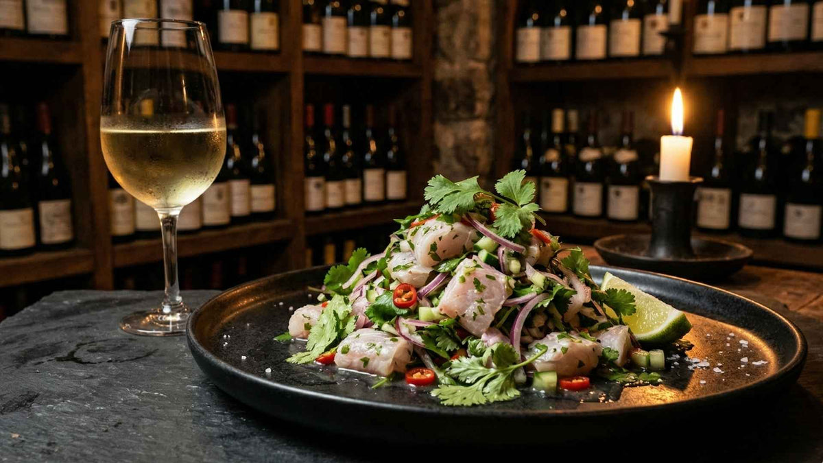 Ceviche de bar au citron vert et coriandre fraîche
