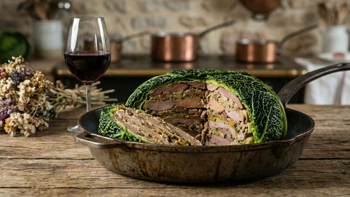 Chartreuse de faisan et perdreau au chou vert