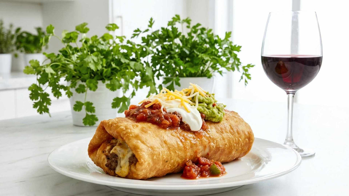 Chimichanga croustillante au bœuf et fromage fondu