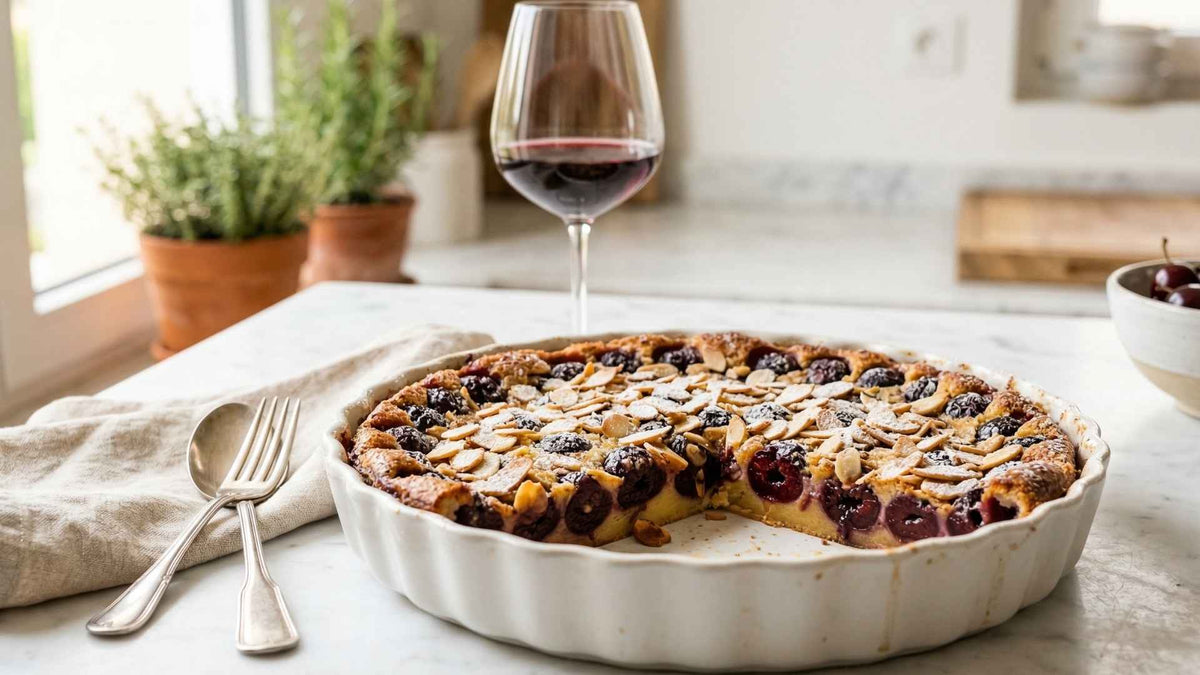Clafoutis aux cerises noires et amandes