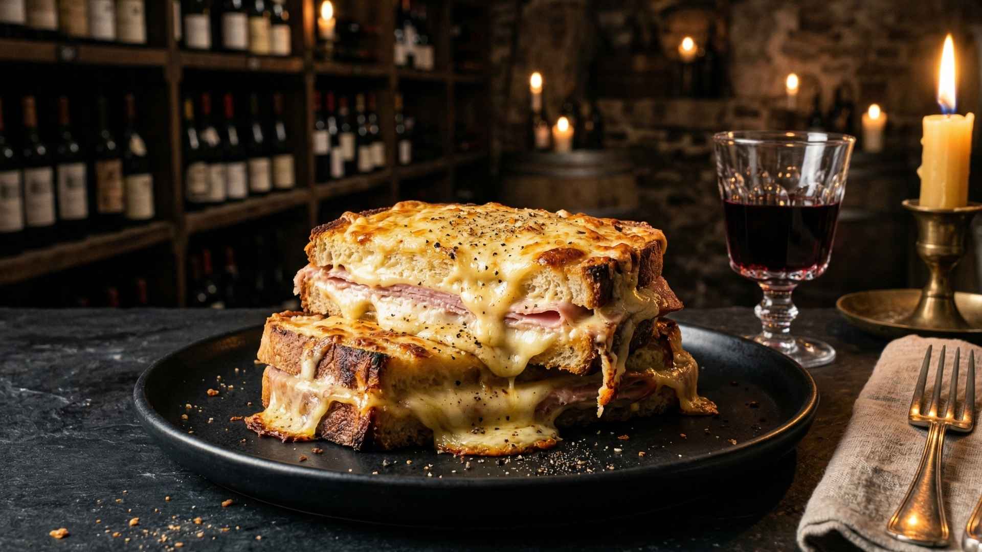 Croque-monsieur au jambon blanc et gruyère fondant
