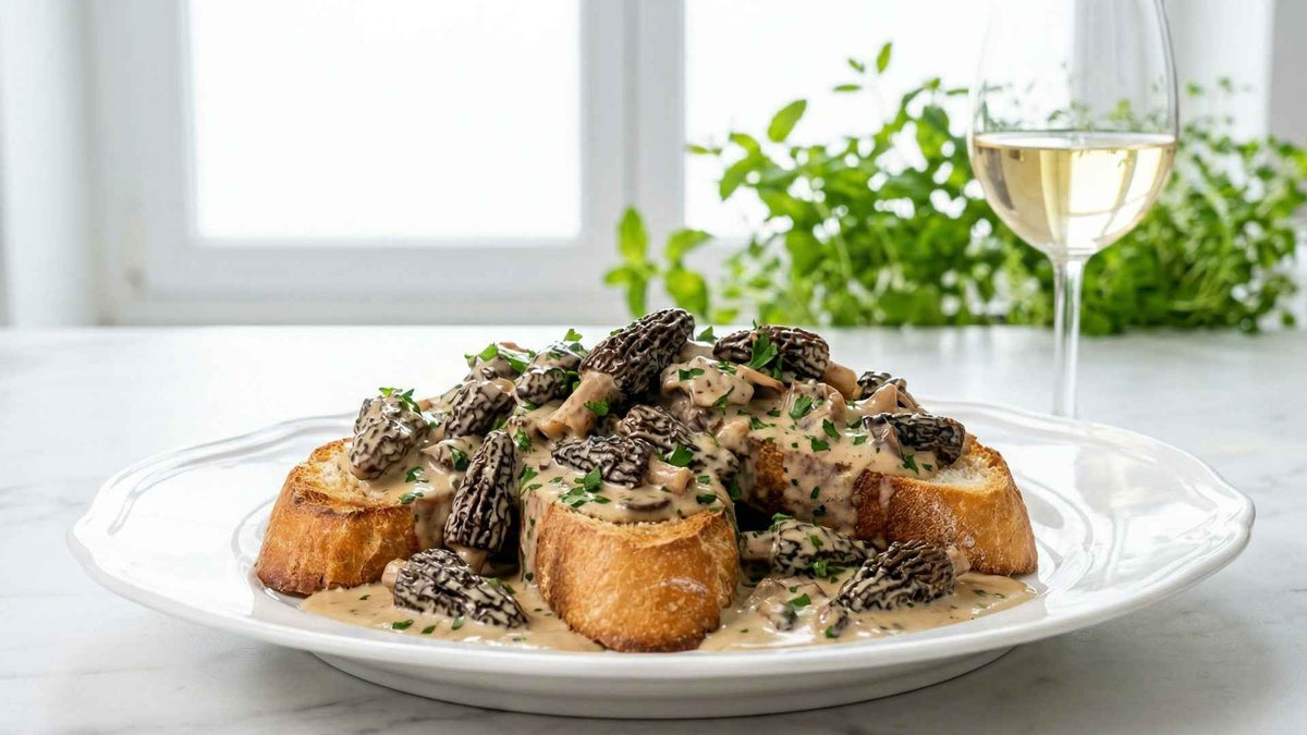 Croûte forestière aux morilles du jura