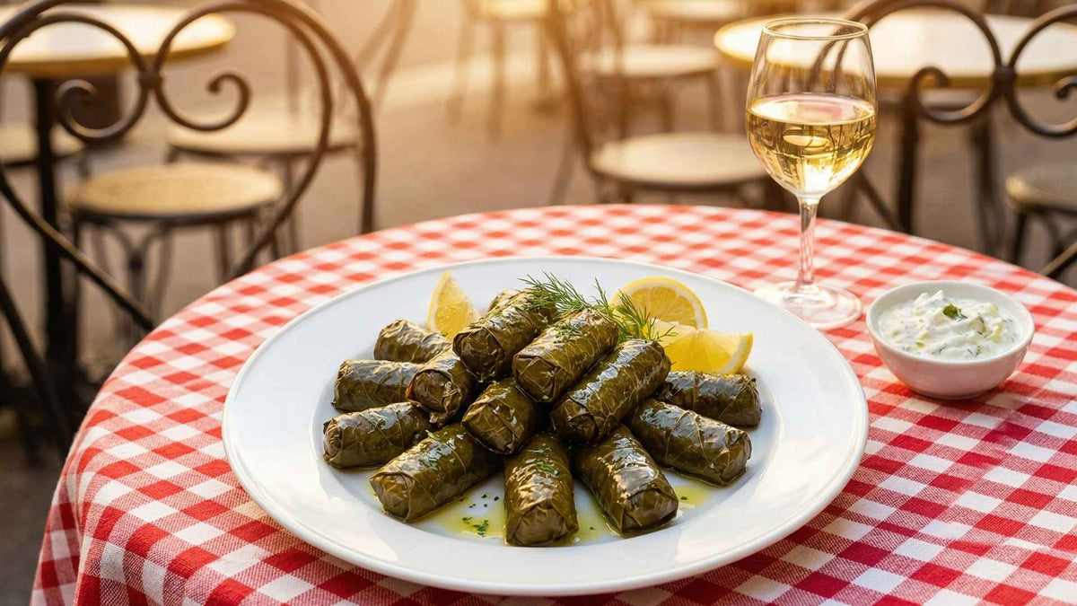 Dolmas aux feuilles de vigne farcies au riz parfumé