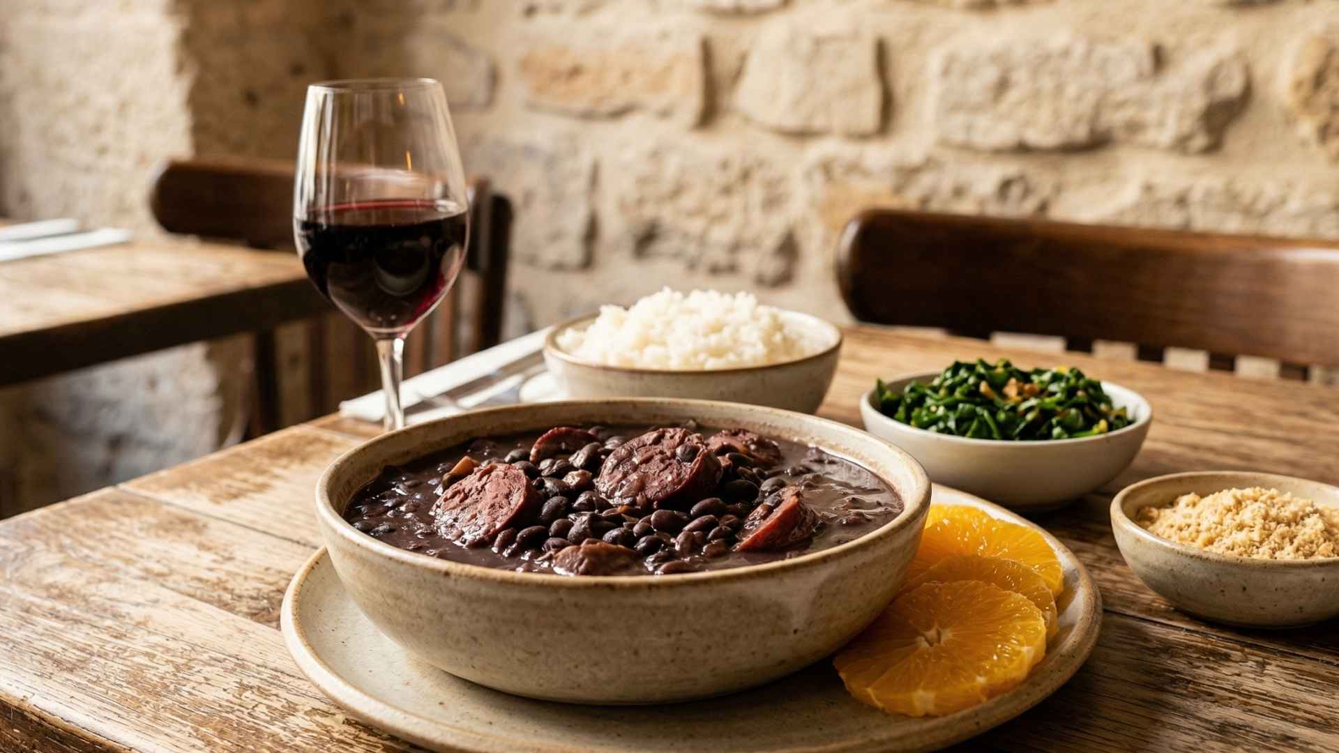 Feijoada brésilienne aux haricots noirs et porc