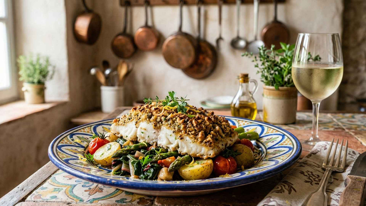 Filet de saint-pierre en croûte de noisettes