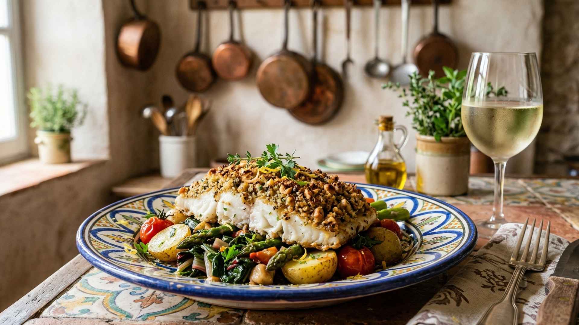 Filet de saint-pierre en croûte de noisettes