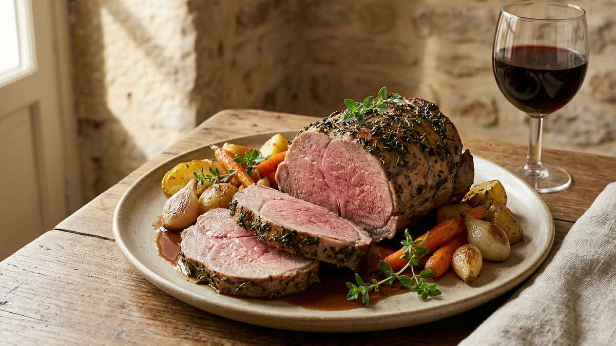 Filet de selle d'agneau de pré-salé rôti au serpolet