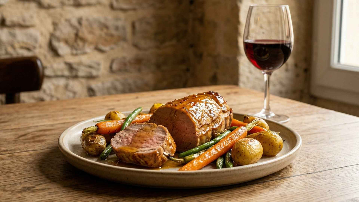 Filet mignon de veau laqué au miel de tilleul