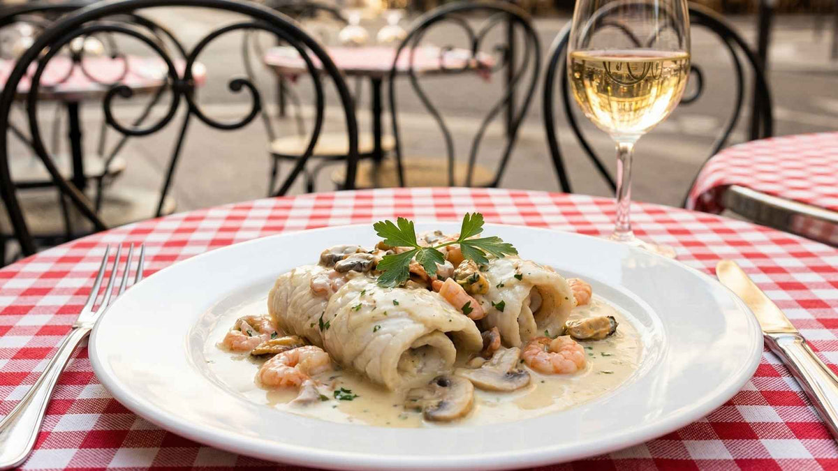 Filets de sole roulés façon dieppoise