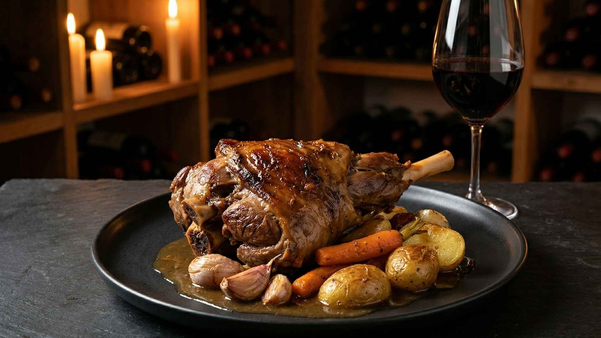 Gigot d'agneau de Pauillac confit sept heures