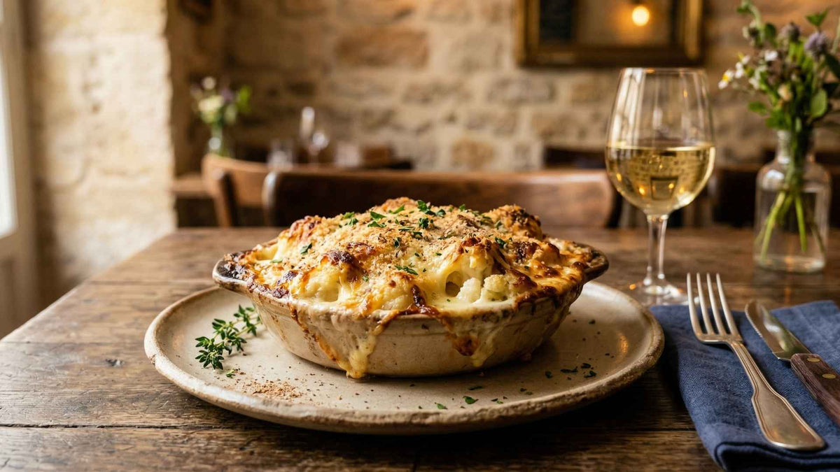 Gratin de chou-fleur crémeux au gruyère et muscade