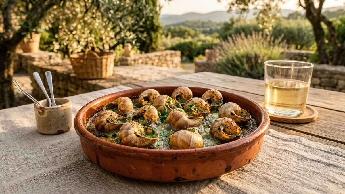 Gros escargots de Bourgogne farcis au beurre d'ail