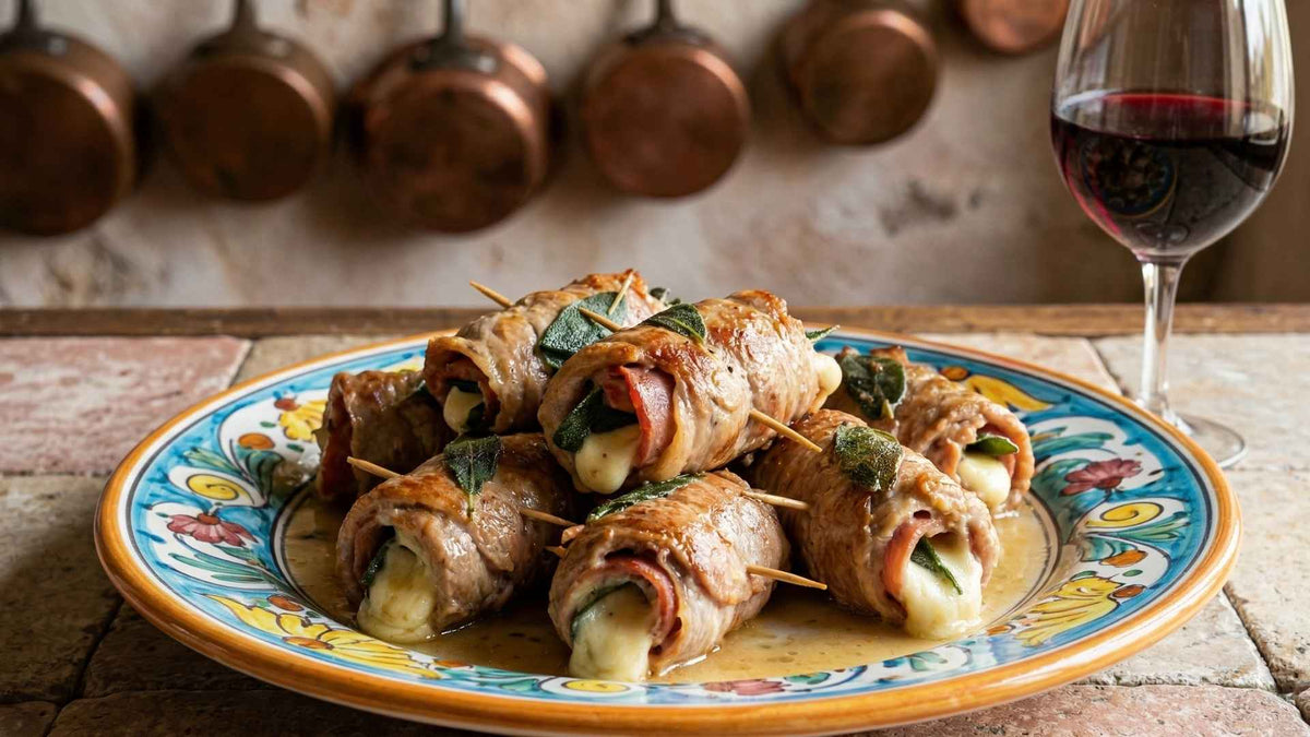 Involtini de veau roulés à la sauge et mozzarella