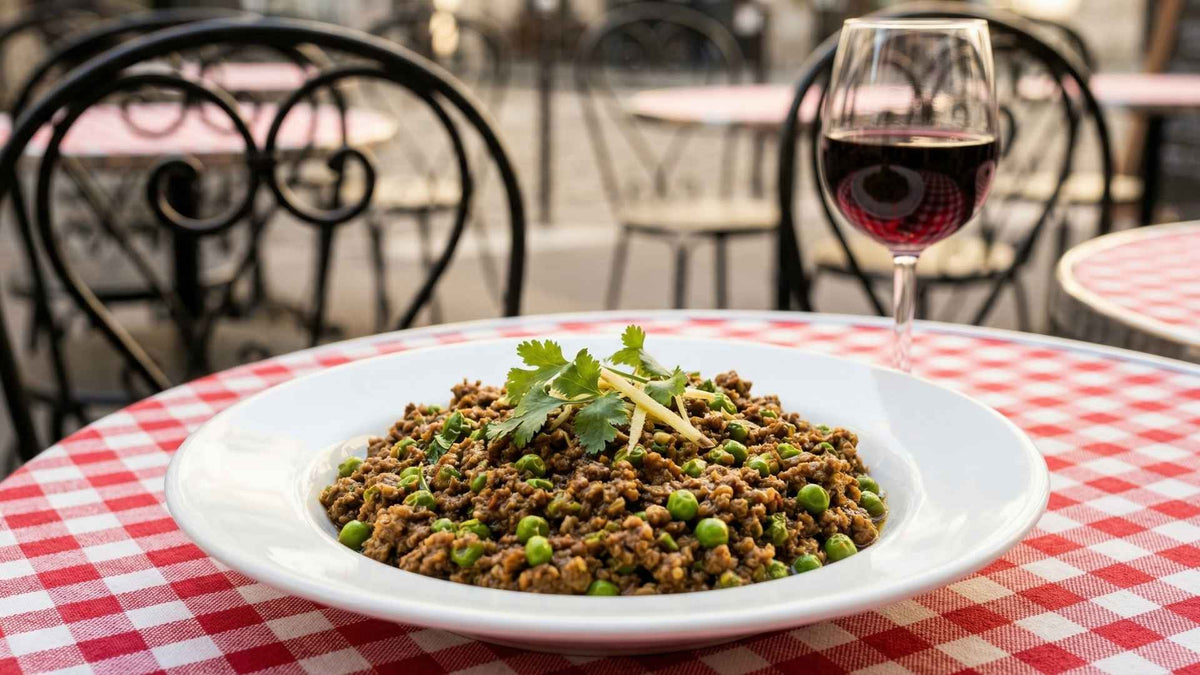 Keema d'agneau aux petits pois et épices indiennes
