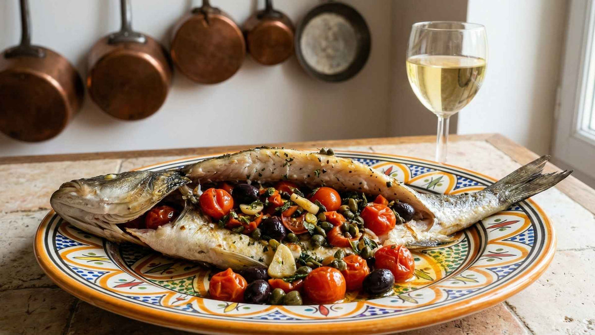 Loup de mer en portefeuille à la provençale