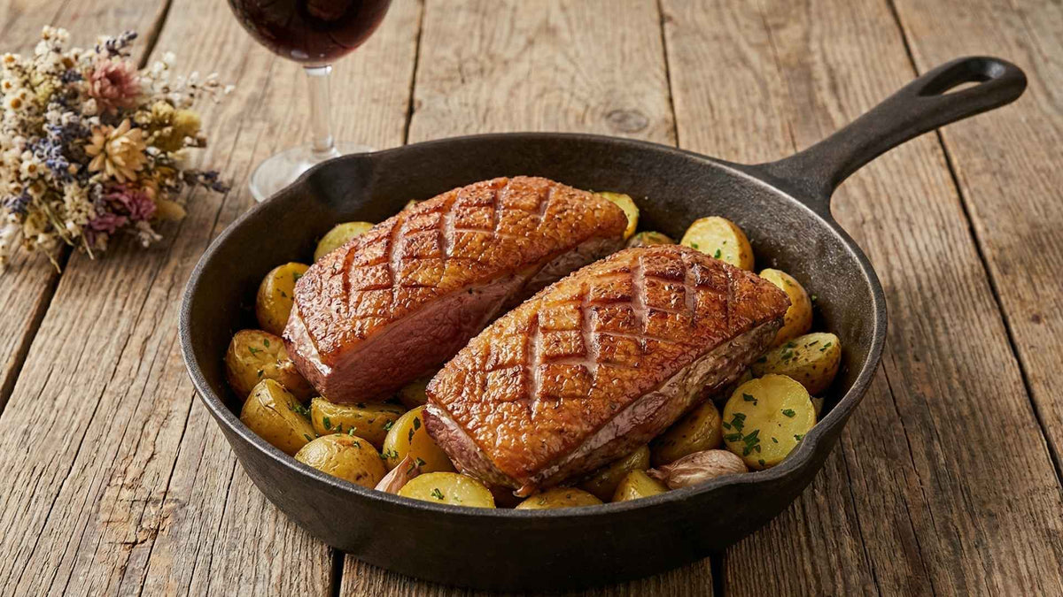 Magret de canard du Sud-Ouest croisé sur sa peau