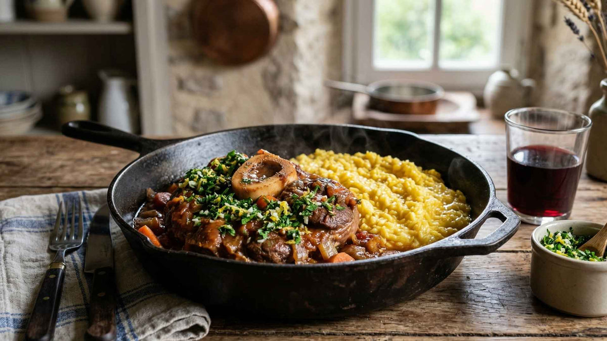 Osso buco à la milanaise et gremolata au citron