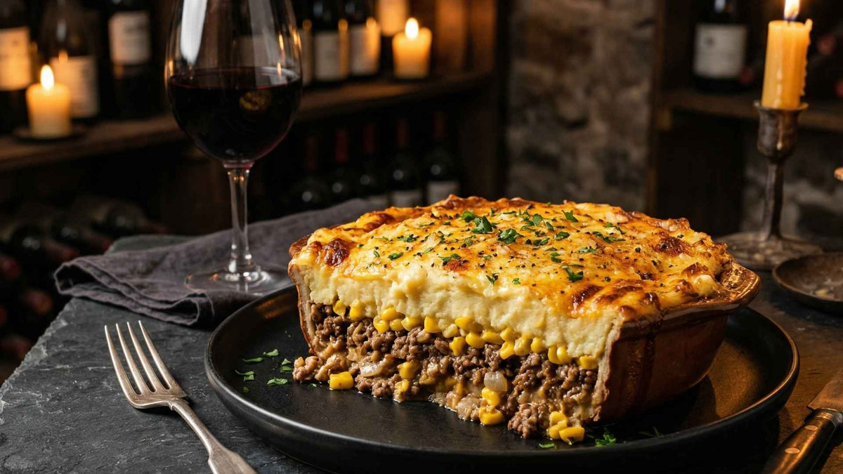 Pâté chinois québécois au bœuf, maïs et purée gratinée