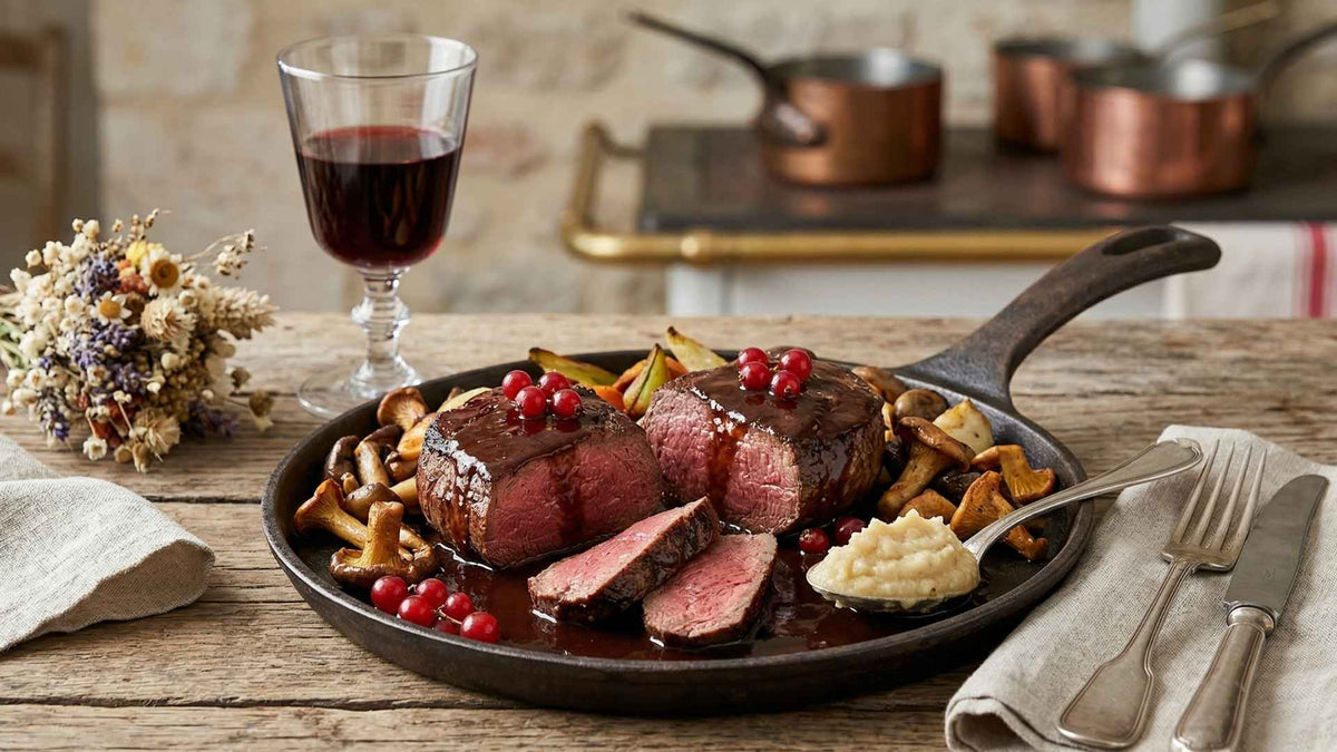 Pavé de biche sauce grand veneur