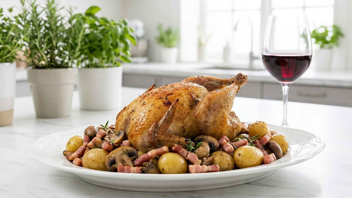Perdreau rôti en cocotte