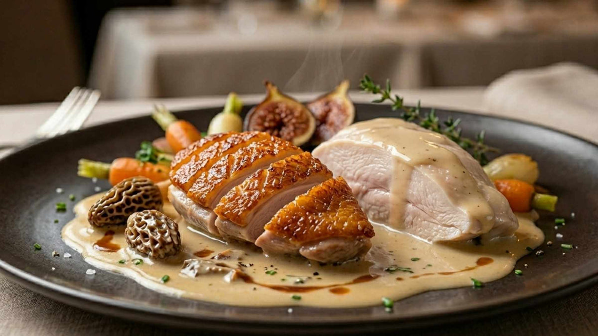 Poularde de bresse en deux cuissons