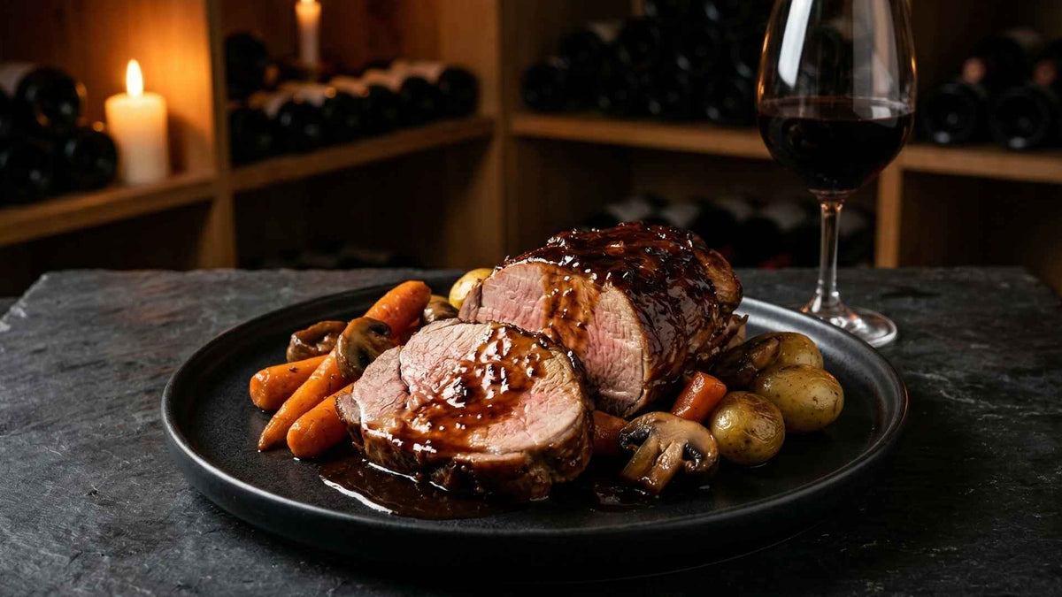 Quasi de veau fermier laqué au jus de braisage