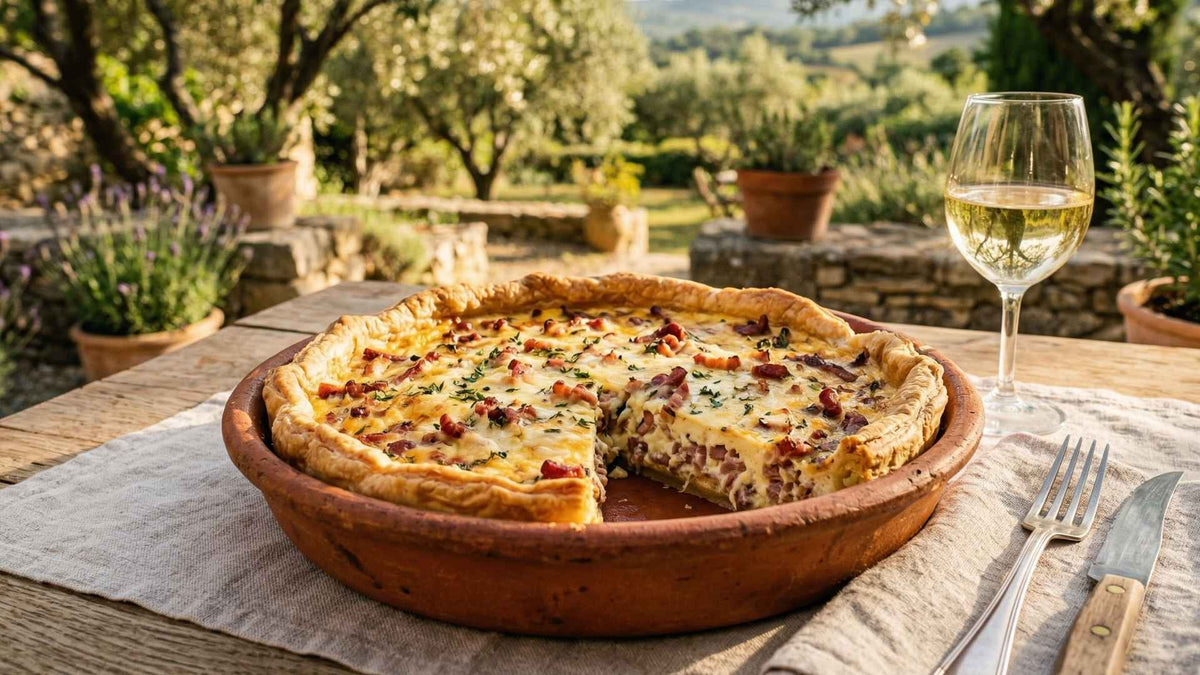 Quiche lorraine traditionnelle aux lardons fumés
