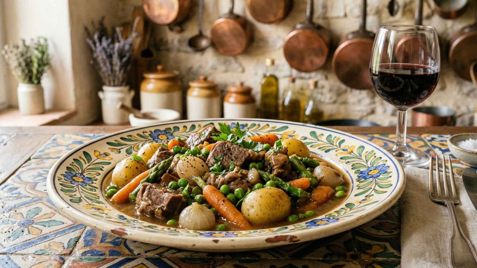 Ragoût de mouton aux légumes printaniers