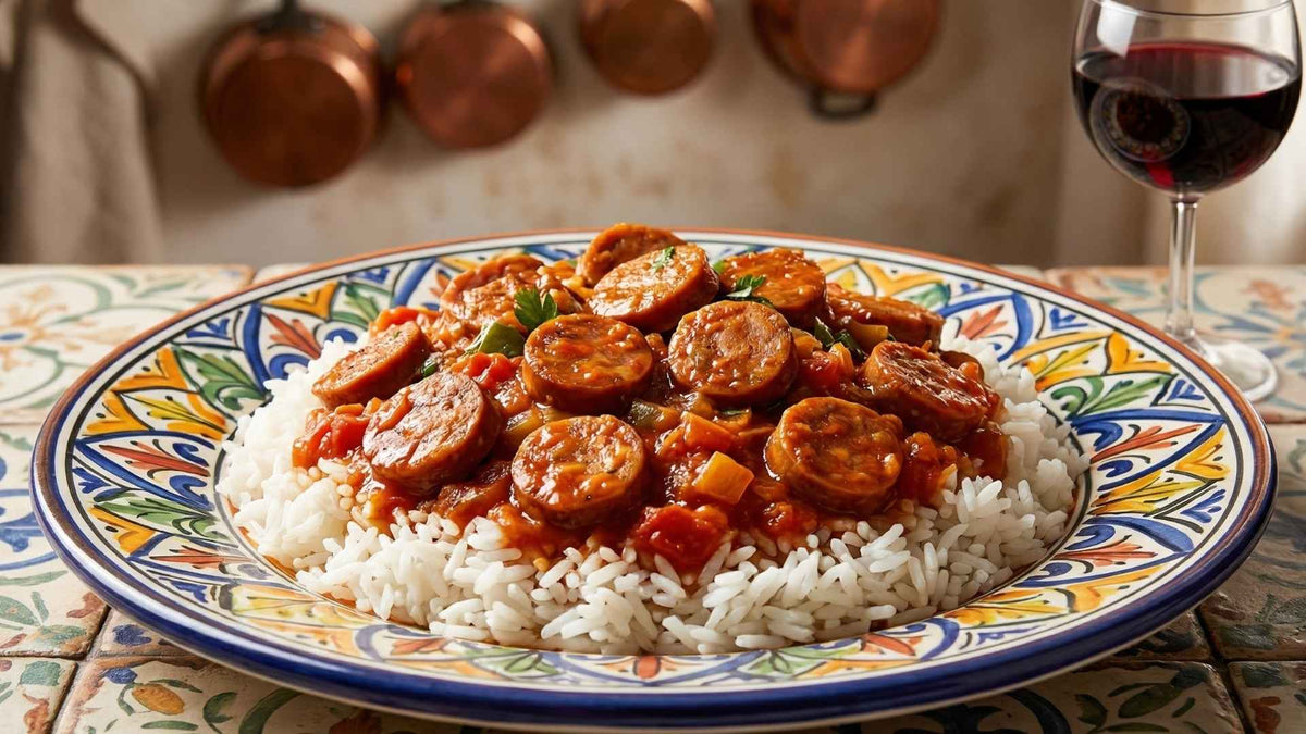 Rougail saucisse réunionnais aux tomates et gingembre