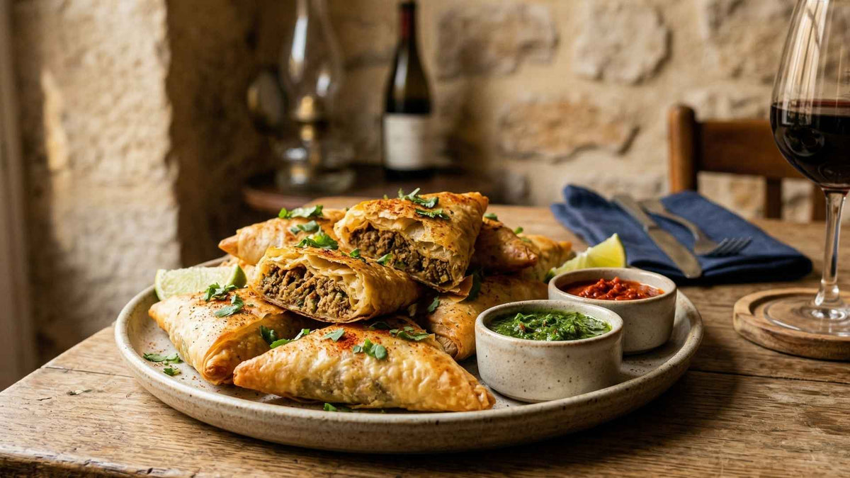 Samossas croustillants à la viande épicée