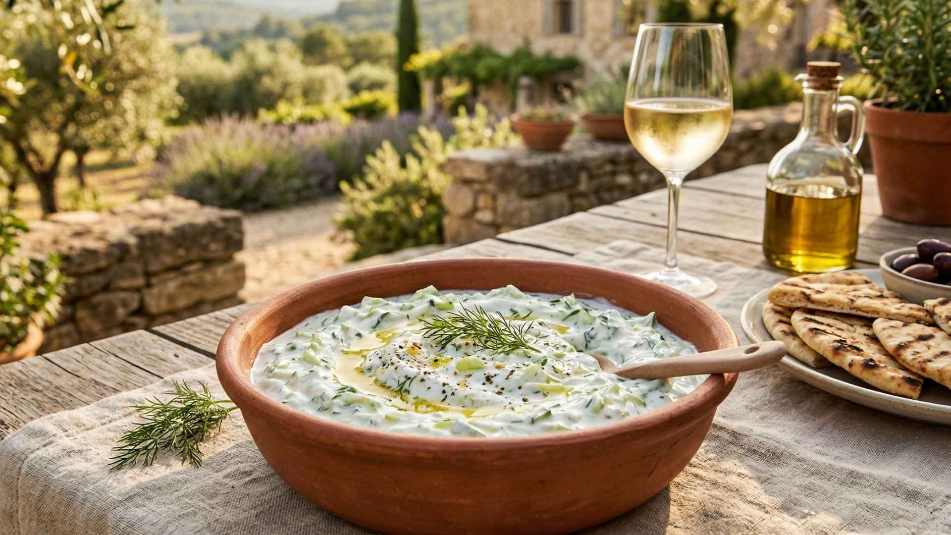 Tzatziki grec frais au concombre croquant et aneth