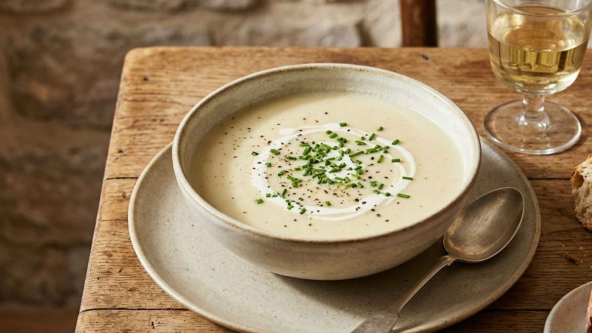 Vichyssoise glacée aux poireaux et pommes de terre