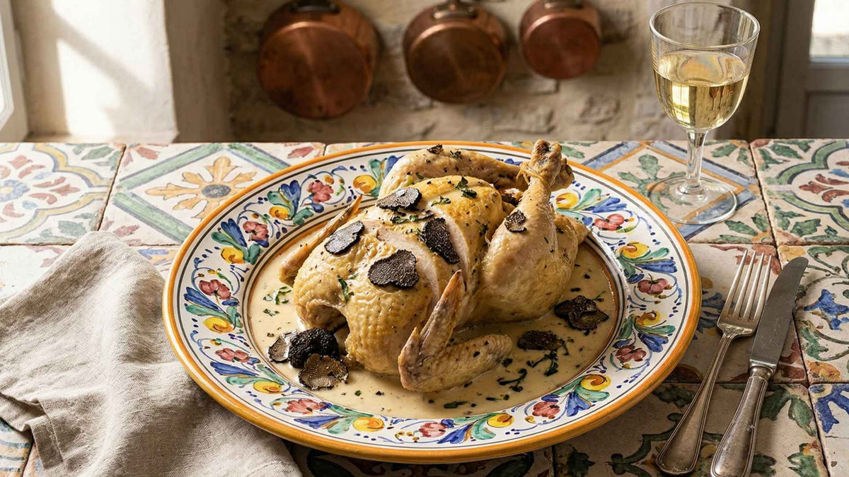 Poularde de Bresse demi-deuil