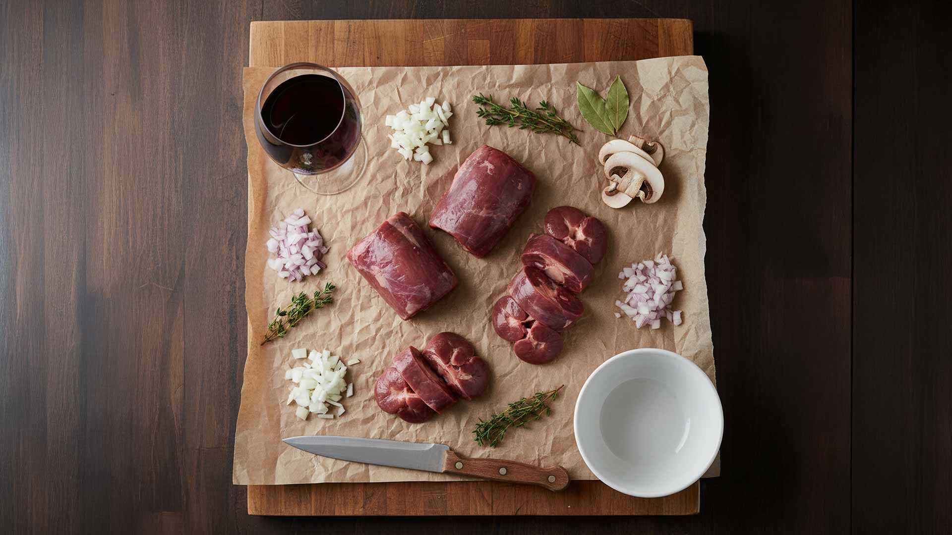 Recette des rognons de boeuf au vin rouge Image
