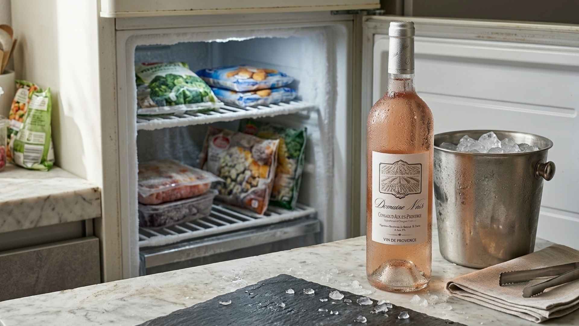Combien de temps peut-on mettre du rosé au congélateur ? Image