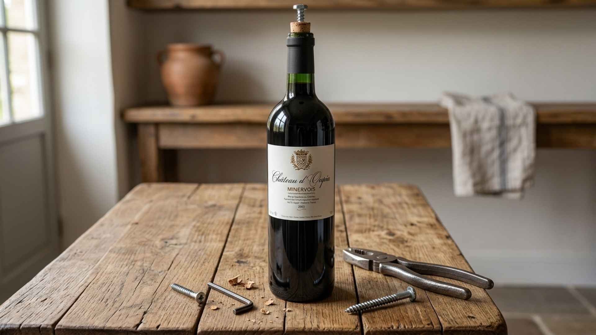 Comment ouvrir une bouteille de vin sans tire-bouchon ?