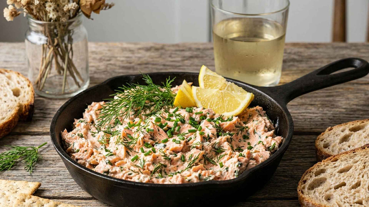 Rillettes de saumon aux herbes fraîches et citron