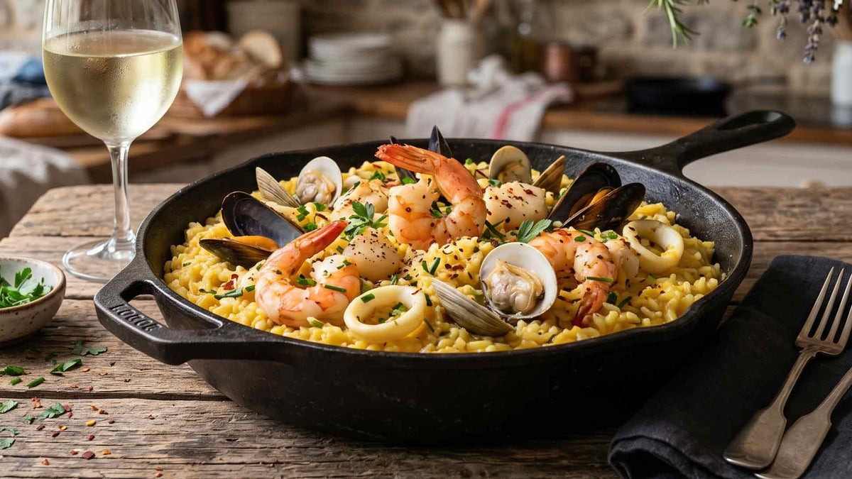 Risotto aux fruits de mer et safran