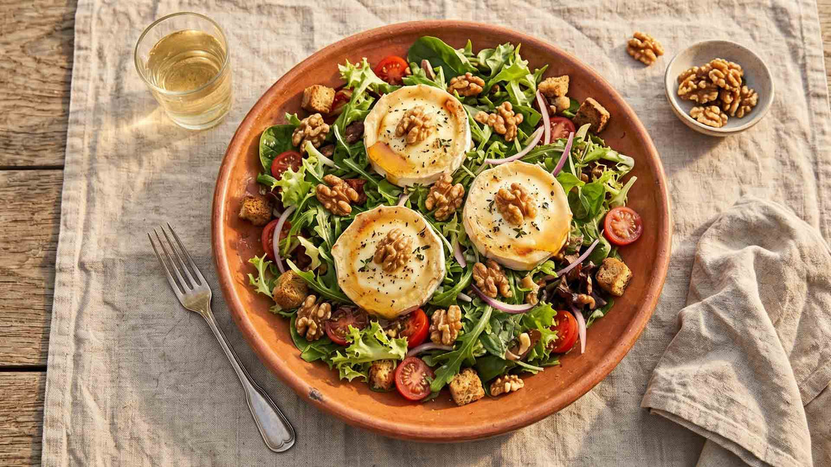 Salade de chèvre chaud au miel et noix Image