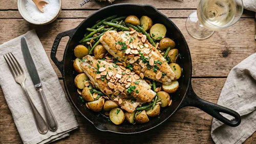 Filets de sandre meunière aux amandes