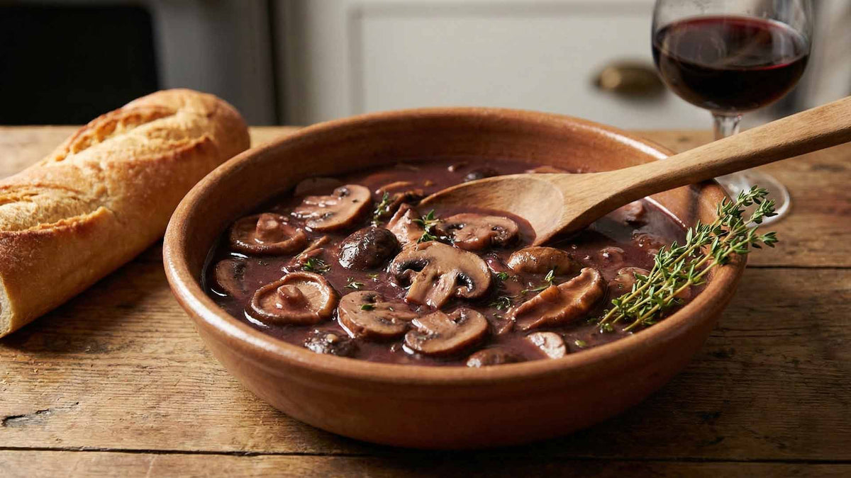Sauce au Vin Rouge et aux Champignons