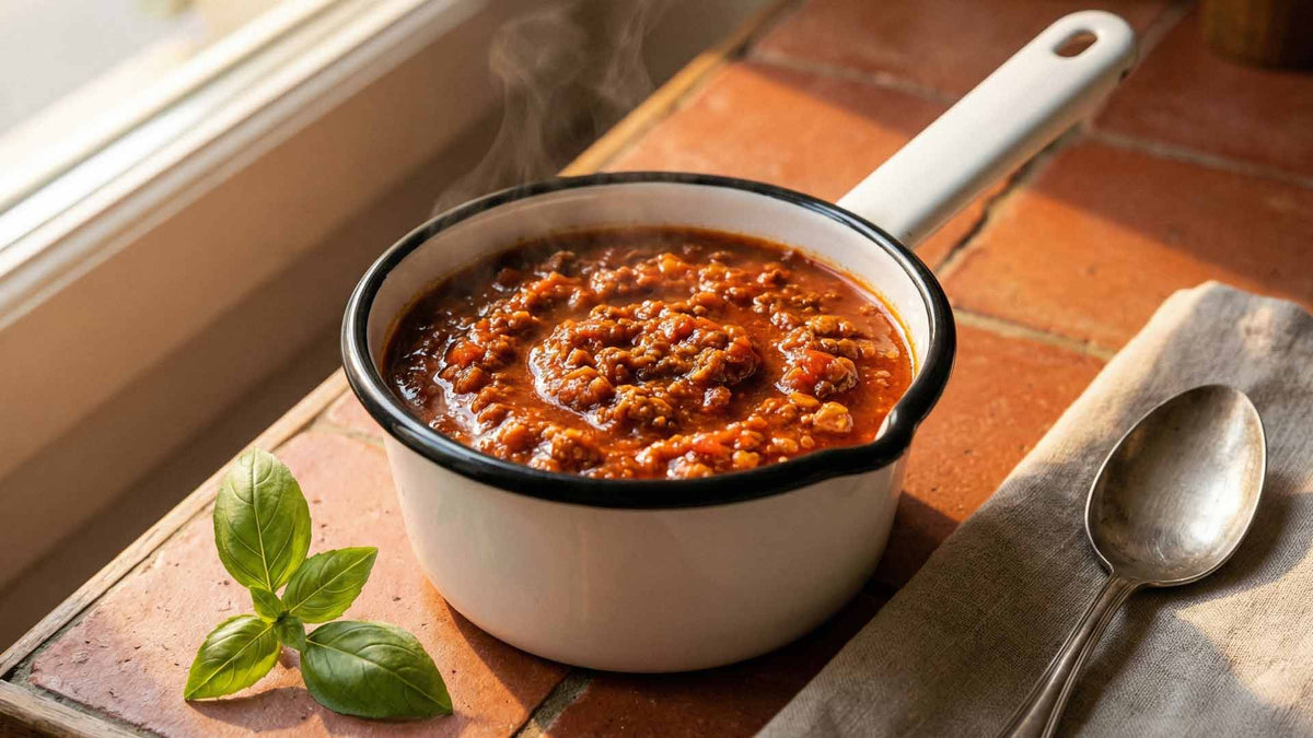 Sauce bolognaise italienne au vin rouge