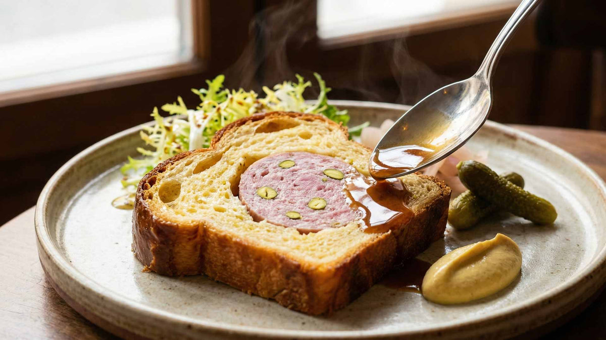 Saucisson de Lyon pistaché en brioche