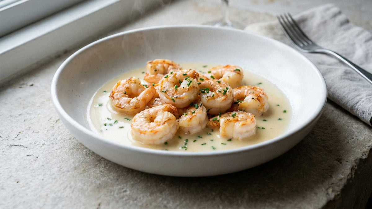 Scampi sauce au vin
