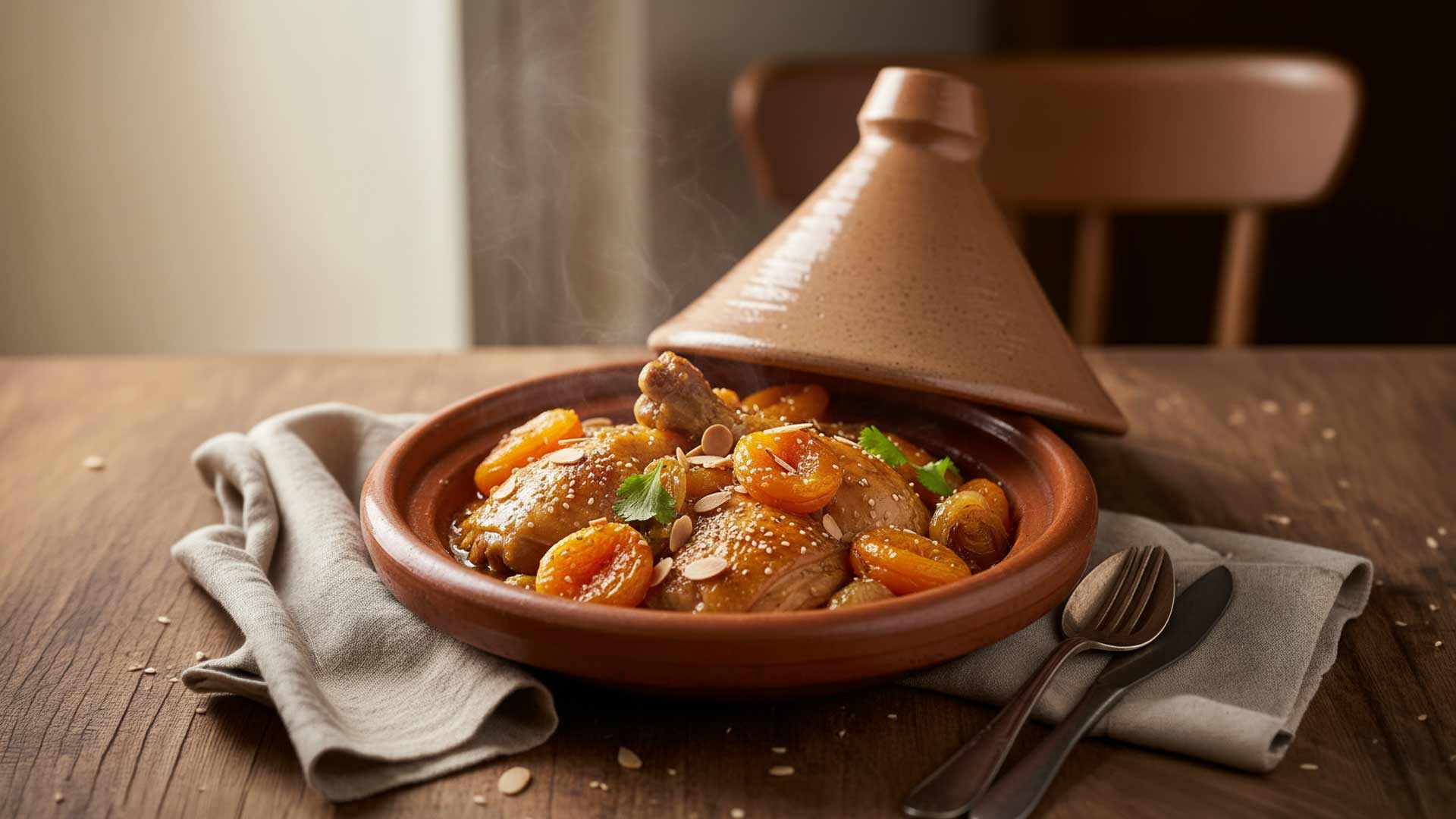Tajine de poulet aux abricots Image