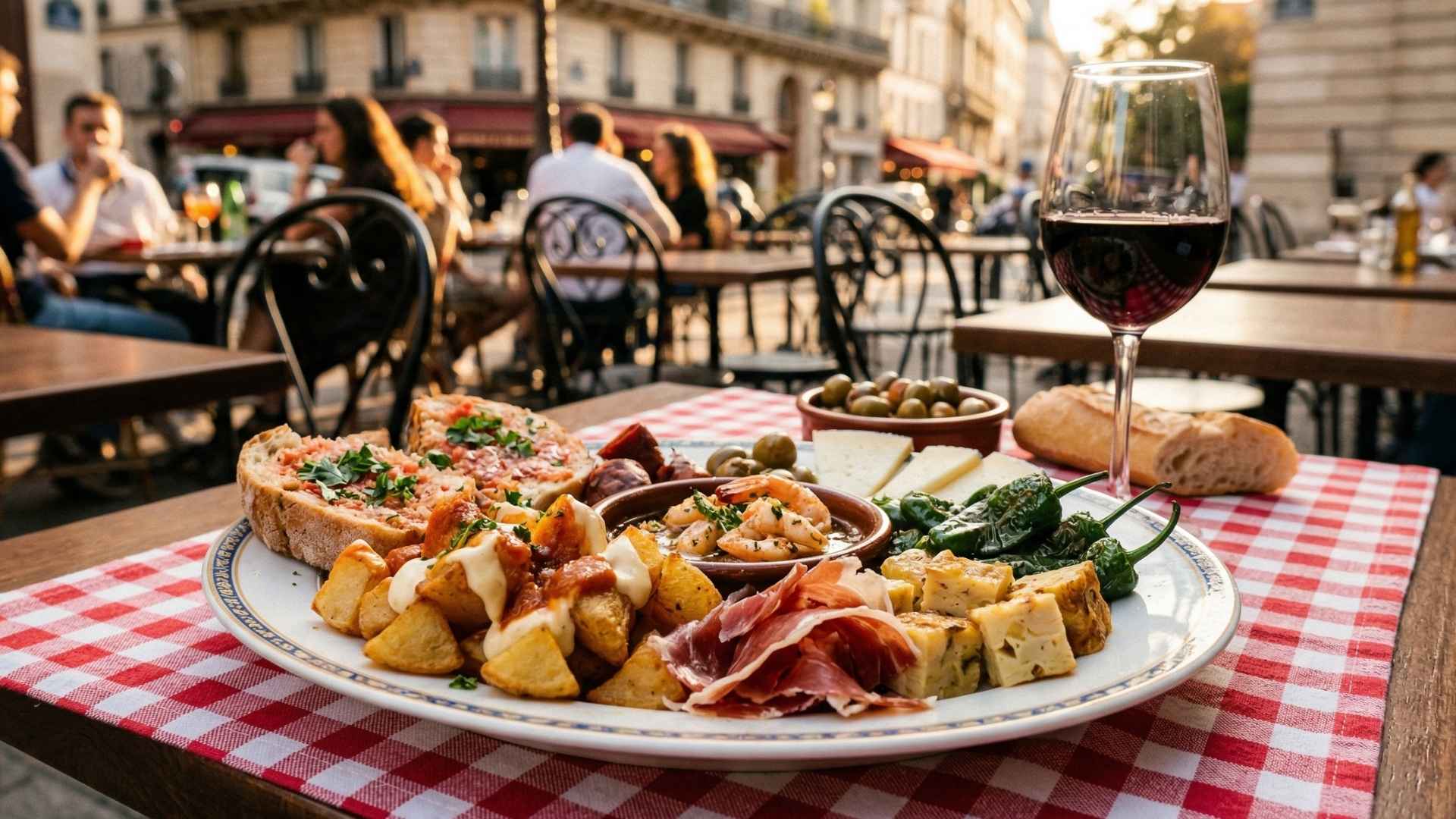 Tapas espagnoles variées à partager entre amis