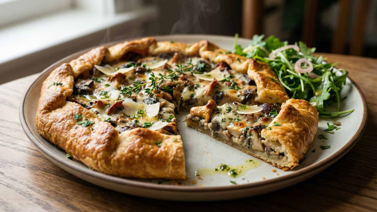 Tarte rustique aux champignons
