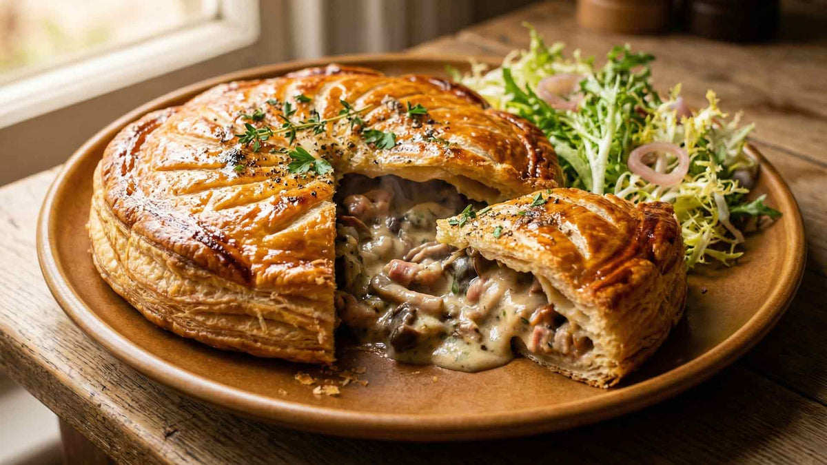 Tourte aux champignons forestiers